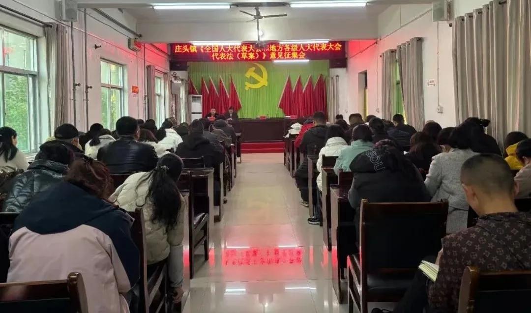 庄头镇召开《全国人民代表大会和地方各级人民代表大会代表法（草案）》意见建议征求会议给你