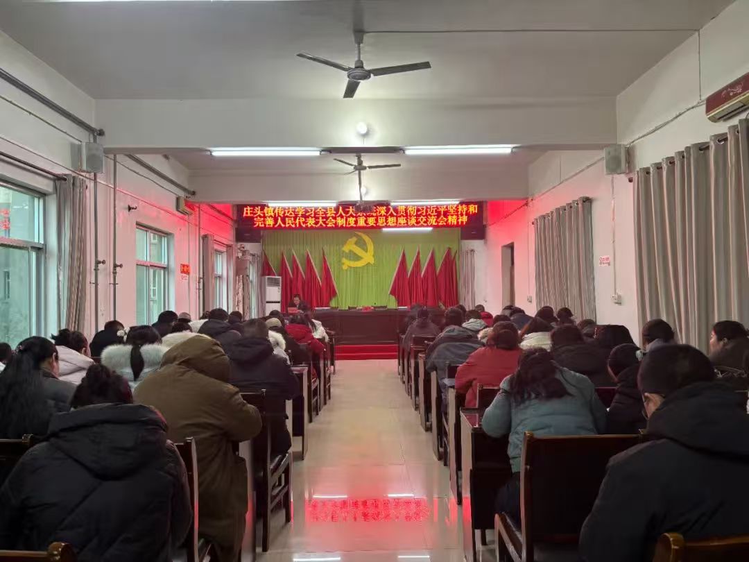 庄头镇传达学习全县人大系统深入学习贯彻习近平坚持和完善人民代表大会制度重要思想座谈会会议精神